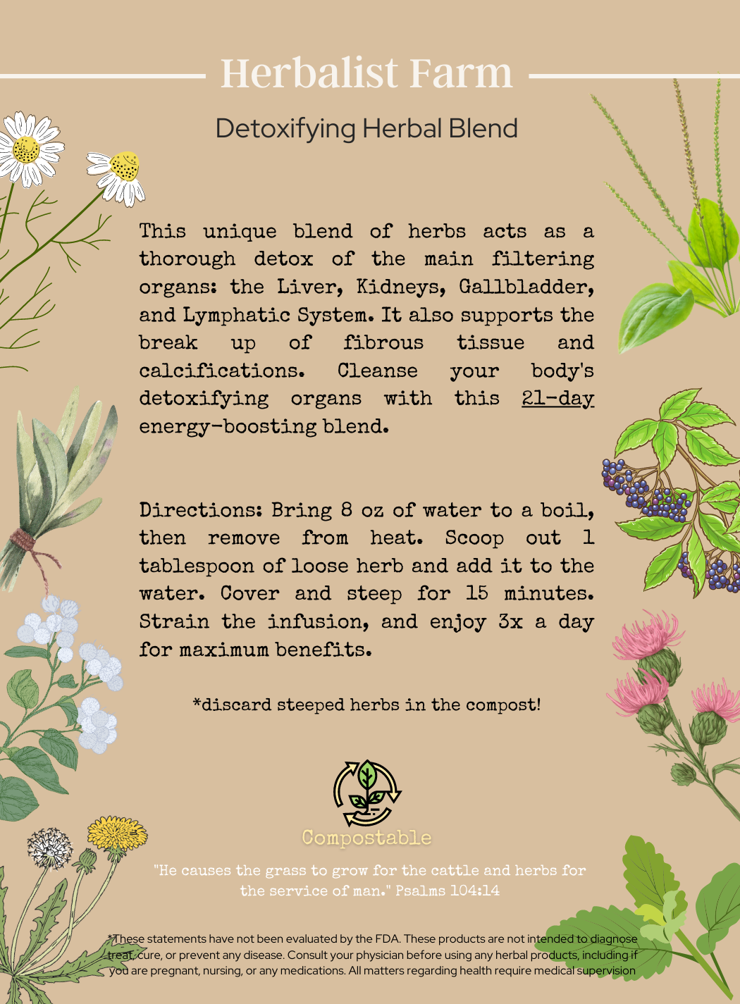 Eliminate Toxici-Tea Herbal Blend